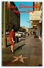 c1950's Hollywood & Vine Street Walk Of Fame Hollywood California CA Postcard picture