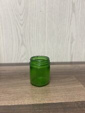 Vintage 3 Oz Emerald Green Glass Jar picture