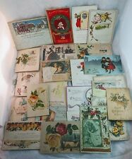 Antique christmas and new years postcards Lot picture