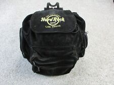 VINTAGE Hard Rock Hotel Backpack Las Vegas Black Leather Suede Save The Planet picture