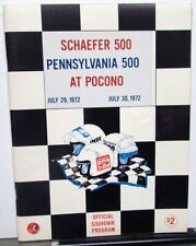 1972 Schaefer & Pennsylvania 500 Race At Pocono Raceway Official Program USAC picture