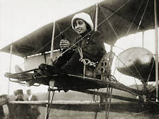 Helene Dutrieu, French Aviatrix, Is Shown Seated In An Airplane's - Old Photo picture