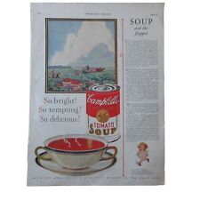 1920s Campbell's Tomato Soup and the Flapper - Vintage Print Ad picture