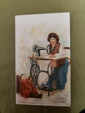 1892 Italy Ancona Singer Sewing Machine Countries Of World Victorian Trade Card picture