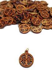 50 olive Wood Cross Jerusalem Necklace Holy Land Rosary Crosses Makers Carved  picture