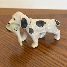MK Japan Dog Duck Hunting Figurine Hand Painted Black White picture
