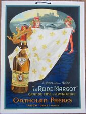 Armagnac 1927 Art Deco French Advertising Sign, Nymphs and Queen Bottle, Litho picture