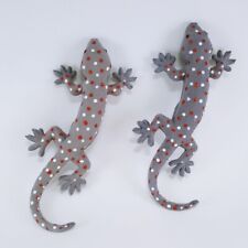 2x Rubber Gecko Realistic Fake Reptide Animal Kid Toy Lure Bait Garden Prank picture