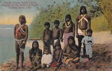 1920'S PUERTO PINNAS INDIAN FAMILY Panama HANDCOLORED RARE Vintage Postcard picture