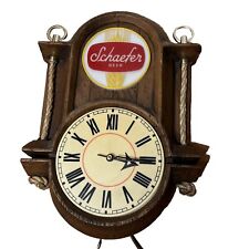 1975 Nostalgic Schaefer Beer Clock/Light Sign 🍺🕰 All Working Properly picture