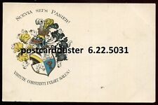 GERMANY Heidelberg Postcard 1900s Studentika Suevia Sei's Panier Coat of Arms picture