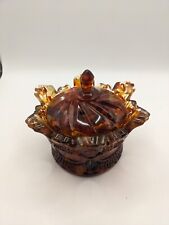 Rare Vintage Crown Baltic Amber Resin Jewelry Box picture