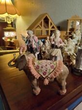 irish M volkstedt dresden lace porcelain vintage figurine elephant rare perfect picture