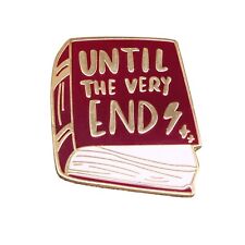 Book Enamel Pin, Until The Very End Pin, Book Lover Pin, Reader Pin, Enamel Pin picture