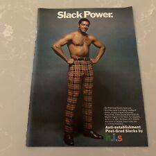 1969 H.I.S. Slack Power Print Ad Original Muscular Black Man Shirtless Gay picture