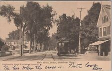 Main Street North, Stoneham Massachusetts Trolley 1907 Postcard picture