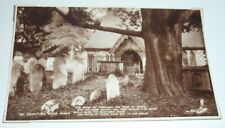 RPPC  BUCKINGHAMSHIRE  STOKE POGES CHURCHYARD  POST CARD UNIQUE PHOTO  HUGE TREE picture