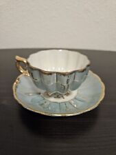 Vintage Royal Sealy Gold Footed Opalescent Cup And Saucer picture