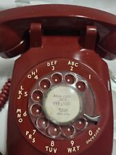 Vtg Bell Systems Western Electric Red Phone Model 500 Rotary Dial Desk Telephone picture