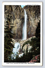 Postcard WA Comet Falls Waterfall Rainier National Park Nature View Washington picture