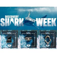 ⚡️RARE⚡️ PINTRILL x DISCOVERY Set Of 3 Shark Week Shark Pins *BRAND NEW* 🦈🐬🦈 picture