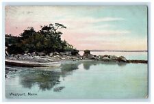 c1910's Sea View And Boat At Westport Wiscasset Maine ME Posted Antique Postcard picture