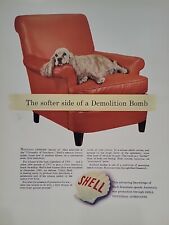 1942 Shell Industrial Lubricants Fortune WW2 Print Ad Q2 Cocker Spaniel Chair picture