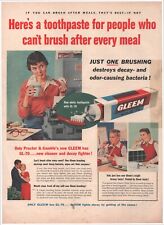 1954 Gleem Toothpaste Vintage Original Magazine Print Ad picture
