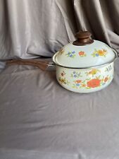 Vintage 1970s Summer Garden By Excel 1 Quart Cooking Saucepan With Lid picture