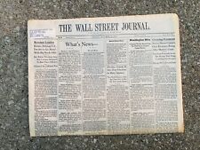 Wall Street Journal Newspaper Black Monday Stock Market Crash, October 30 1987 picture