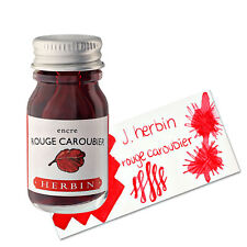 J. Herbin Bottled Fountain Pen Ink-Rouge Caroubier (Carob Seed Red)-10ml-H115-22 picture