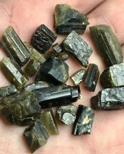 91 Ct. Top Color Green Epidote 20 Crystal lot From Badakhshan, Afghanistan picture
