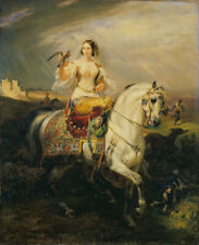 An Algerian Lady Hawking : Horace Vernet : 1839 : Archival Quality Art Print picture