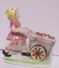 Vintage Japan Girl and Flower Cart  RARE Nippon Yoko Boeki Excellent Condition picture