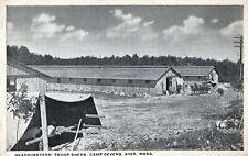 AYER MA - Camp Devens Headquarters Troop Sheds Postcard picture