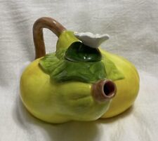 Jay Willfred Andrea By Sadek 5.75” Pears Flower Teapot & Lid  ~Philippines~VNTG picture