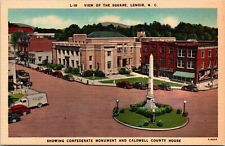 Lenoir, North Carolina NC~ Square with Confederate Monument & Court House picture