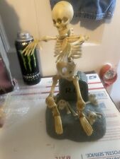 1998 GEMMY Halloween DANCING SKELETON on Tomb Animated Figure W/Box TESTED WORKS picture
