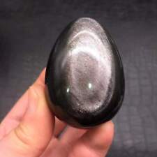 Wholesale Lot 1 Pcs Natural Sheen Obsidian Egg Polish Crystal Healing Energy picture
