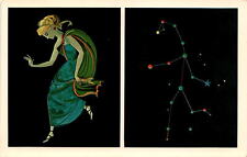 Virgo, maiden, sheaf of grain, Egyptian mythology, Typhon, Milky Way, Postcard picture