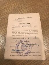 *RARE* 1956 Hungarian State Document Balla Karoly Safety Certification Communist picture