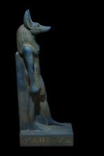 LARGE ANUBIS UNIQUE ANCIENT Egyptian Anubis Statue Sculpture Heavy Stone picture