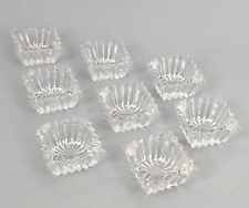 8 Ridgelieigh Heisey Open Salt Cellars~Square Prism Side~Ray Cut Star~Tabelscape picture