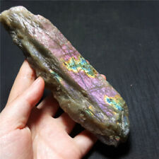 TOP 204G Natural Purple Flash Rainbow Labradorite Crystal Polished Healing B58 picture