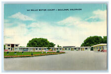 1955 La Salle Motor Court Boulder Colorado CO Vintage Posted Postcard picture