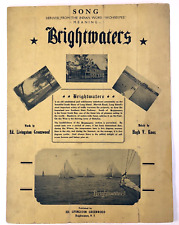 RARE SHEET MUSIC 1928 BRIGHTWATERS Islip Long Island, New York w Real Estate Ad. picture