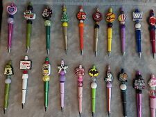 Custom beaded pens And Key Chains.Football,Food, Disney, Autism,Pokemon,Cars picture