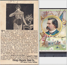 Dr Thatchers Magnetic Belt 19th Century Quack Cure Civil War Gen'l J Logan Card picture