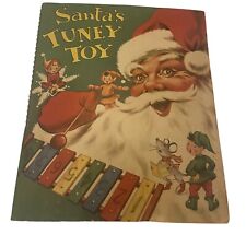 Rare Vintage 50s Santa’s Tuney Toy PopUp Children’s PB Book Christmas Xylophone picture