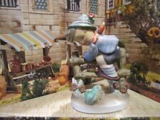Rare HUMMEL Look-A-Like Ceramic Figurine called ON THE FENCE by Napco Japan 6.5